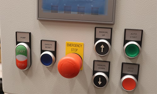 hydraulic press control panel